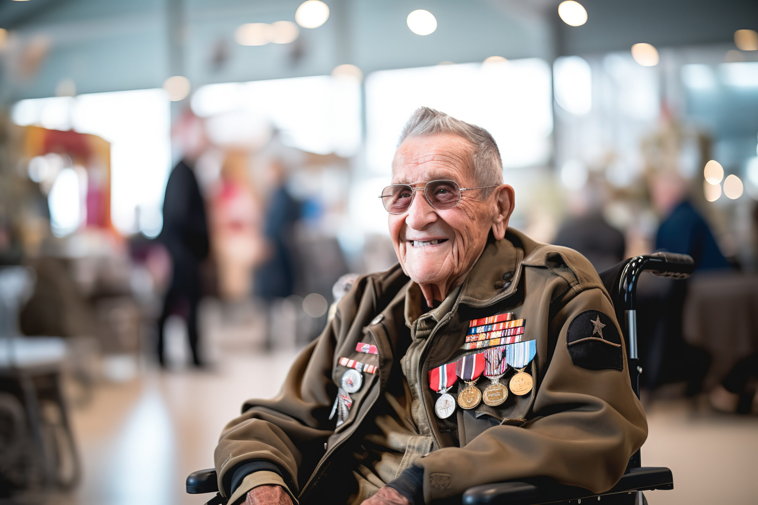 A Veteran at Holiday Ceremony